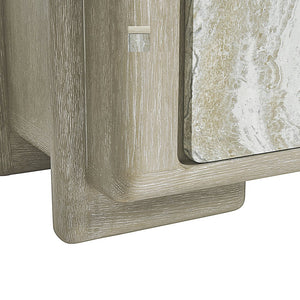 Bernhardt Bernhardt Arcadia Buffet With Clay Wire‑Brushed Oak & Kalta Faux‑Stone Doors, Soft‑Close Storage 334134