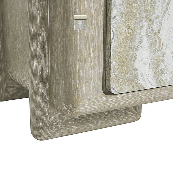 Bernhardt Bernhardt Arcadia Buffet With Clay Wire‑Brushed Oak & Kalta Faux‑Stone Doors, Soft‑Close Storage 334134