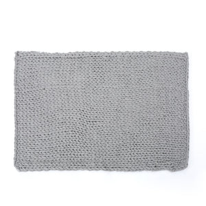 English Elm Christopher Knight Home® - THROW Chunky Knit Acrylic Throw Blanket 50x60 | Double-Sided Braided Pattern, Plush Cozy Texture Silver 61664.00