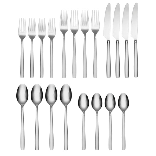 Lenox Cambridge Brogan Sand 20-Piece Flatware Set NO COLOR METAL 426720PSMB12