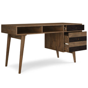 English Elm Clarkson Desk - Handcrafted Rustic Acacia With Mid-Century Design & Ample Storage For Home Office B136P158782