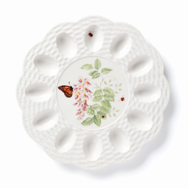 Lenox Butterfly Meadow Egg Tray Multi, WHITE PORCELAIN 893457