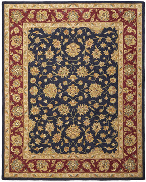 Feizy Rugs Wagner Hand Tufted Wool Oriental Rug - Durable, Stain-resistant Design Perfect For High-traffic Areas Blue,Red,Gold Wool Wgr8942fnvyredf00