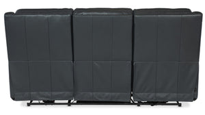 Hooker Furniture Nelson Salvo Denim Top-Grain Leather Zero-Gravity Power Sofa With Usb-A/Usb-C, Headrest & Lumbar Support SS836-PHZL3-049