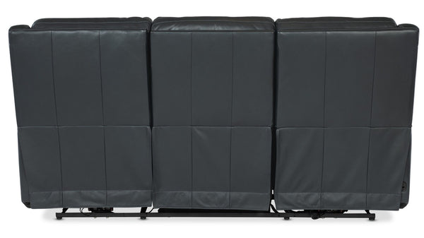 Hooker Furniture Nelson Salvo Denim Top-Grain Leather Zero-Gravity Power Sofa With Usb-A/Usb-C, Headrest & Lumbar Support SS836-PHZL3-049