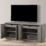 Parker House Pure Modern 76 In. Angled Door TV Console Moonstone Oak Solids / Oak Veneers PUR#76A