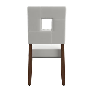 Homelegance By Top-Line Dalton White Faux Leather Dining Chairs (Set of 2) White Rubberwood