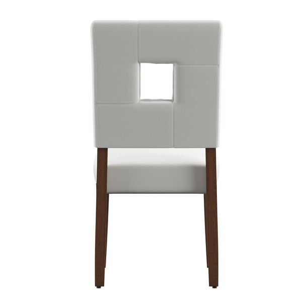 Homelegance By Top-Line Dalton White Faux Leather Dining Chairs (Set of 2) White Rubberwood