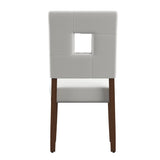 Homelegance By Top-Line Dalton White Faux Leather Dining Chairs (Set of 2) White Rubberwood