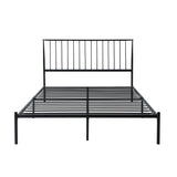 Homelegance By Top-Line Dante Metal Platform Bed with Curved Metal Headboard Black Metal