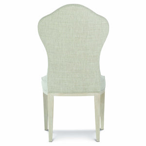 Bernhardt Bernhardt East Hampton Side Chair In Cerused Ash Finish With Muted Gray Tufted Upholstery, Neo-Traditional Elegance 395541