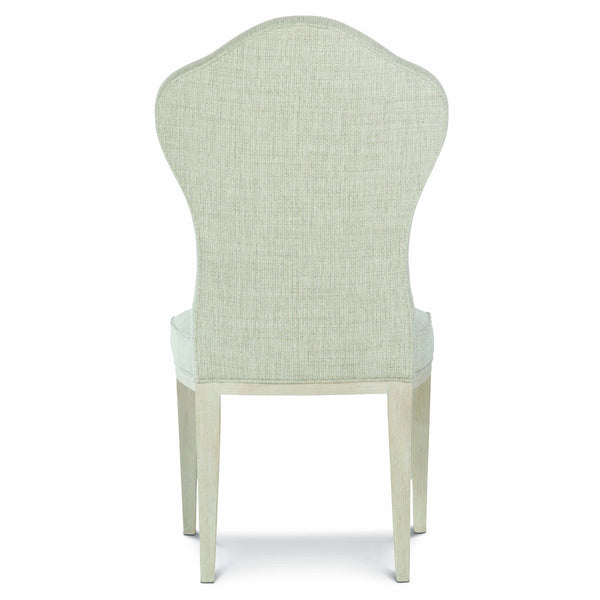 Bernhardt Bernhardt East Hampton Side Chair In Cerused Ash Finish With Muted Gray Tufted Upholstery, Neo-Traditional Elegance 395541