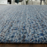 Feizy Rugs Branson Wool Hand Knotted Casual Rug Blue/Ivory 7'-9" x 9'-9"