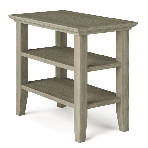 English Elm Acadian Solid Wood Narrow Side Table In Distressed Grey - Stylish, Versatile Storage For Any Space B136P159697