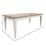 Parker House Americana Modern Dining 60 In. Rectangular Extendable Dining Table Cotton Poplar Solids / Birch Veneers with Oak Top DAME#60RECT-COT