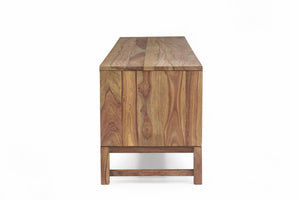 Porter Designs Porter Urban Solid Sheesham Wood Tv Stand - Modern Design, Sustainable, Natural Finish For Home Elegance Brown Wood 06-117-03-1436