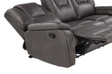 English Elm Steve Silver - Katrine - Pu Manual Sofa- - Charcoal