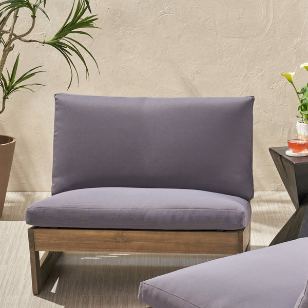 English Elm Christopher Knight Home® - SHERWOOD Club Chair with Acacia Wood Frame, Weather-Resistant Outdoor Lounge Seating with Cushions DARK GREY 64867.00DGRYMP1