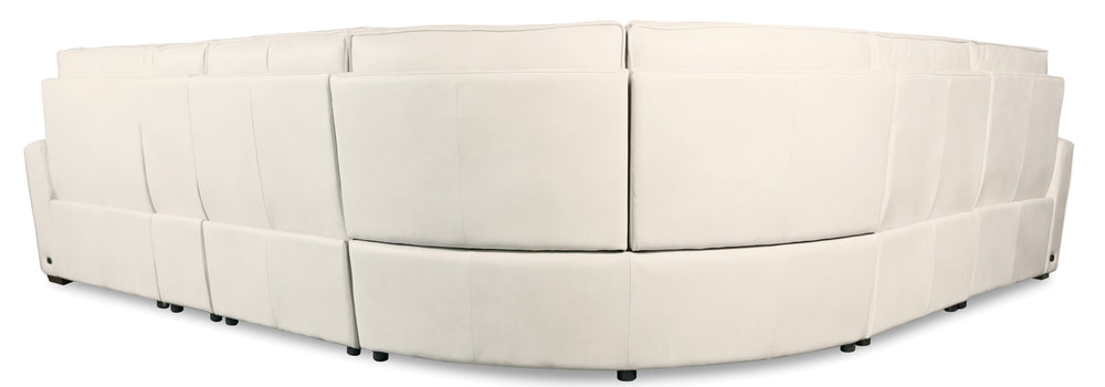 Hooker Furniture Vann Six Piece Power Reclining Sectional Top Grain Leather Contemporary Living Room SS736-6PC3-012