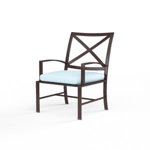 La Jolla Swivel Dining Chair in Canvas Skyline w/ Self Welt SW401-11-14091 Sunset West