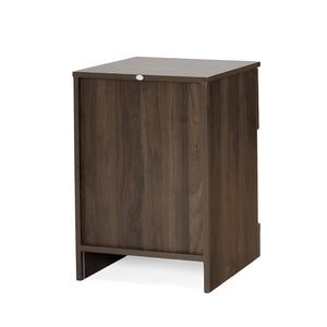 English Elm Christopher Knight Home® - DELANEY Faux Wood 1-Drawer Nightstand with Bottom Shelf, Moisture-Resistant MDF, Compact Chic Walnut 71138.00WALN