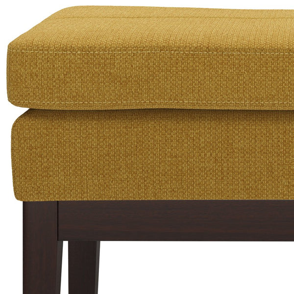 English Elm Carlson Mid-Century Marigold Ottoman Bench - Stylish Compact Seating For Entryway, Living Room & More B136P159239