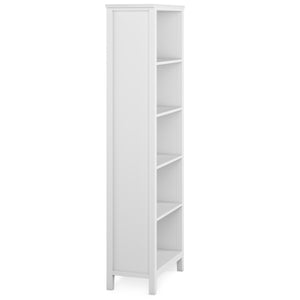 English Elm Artisan 5-Shelf Bookcase - Modern White Storage Solution For Home, Office & Family Spaces, Durable Design B136P158387