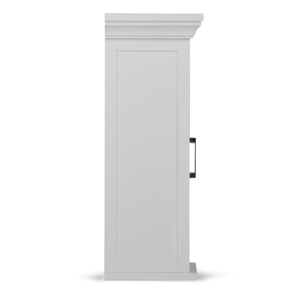 English Elm Avington - Contemporary Pure White Single Door Wall Cabinet With Adjustable Shelf For Versatile Storage B136P158502