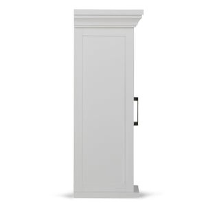 English Elm Avington - Contemporary Pure White Single Door Wall Cabinet With Adjustable Shelf For Versatile Storage B136P158502