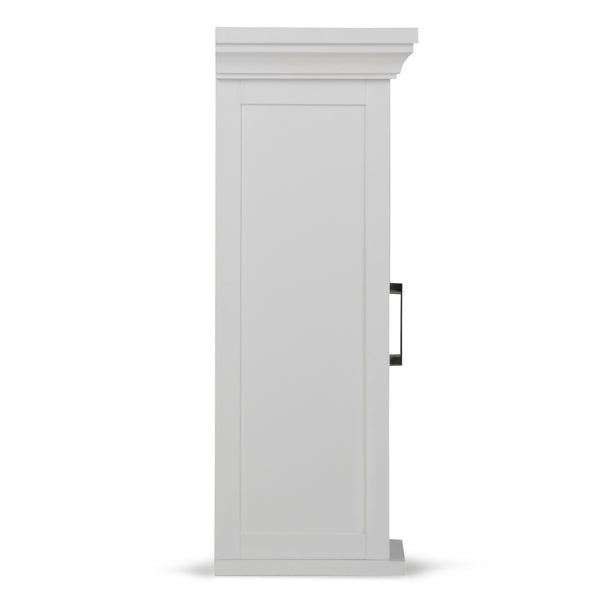 English Elm Avington - Contemporary Pure White Single Door Wall Cabinet With Adjustable Shelf For Versatile Storage B136P158502