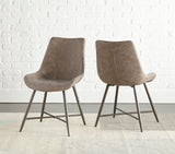 Steve Silver Ramona Brown Leatherette Side Chair, Set of 2 RM440SB