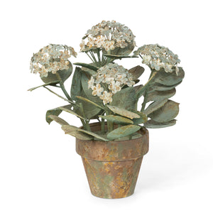 Park Hill Aged Metal Potted Hydrangea EAB90100