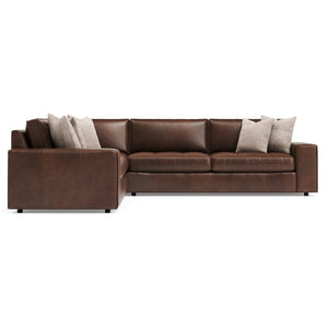 Bernhardt Bernhardt Nest Deep Seat Leather Sectional for Contemporary Family Room Comfort K2239