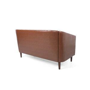 English Elm Christopher Knight Home® - LOVESEAT Diamond-Tufted PU Upholstery with Button Stitching, Tapered Birch Legs, Contemporary Chic Light Brown 72248.00