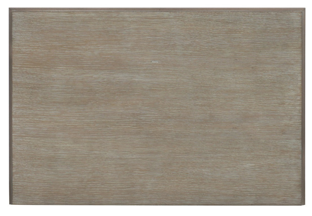 Hooker Furniture Affinity Leg Nightstand With Greige Wire-Brushed Oak, Rounded X-Motif Legs, Pewter Pull, 18X28x29" 6050-90015-GRY