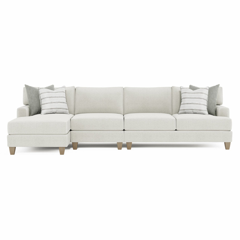 Bernhardt Bernhardt Mila 3-Piece Sectional With Left-Facing Chaise, Deep Plush Seating, Tapered Legs, Made-To-Order K1984