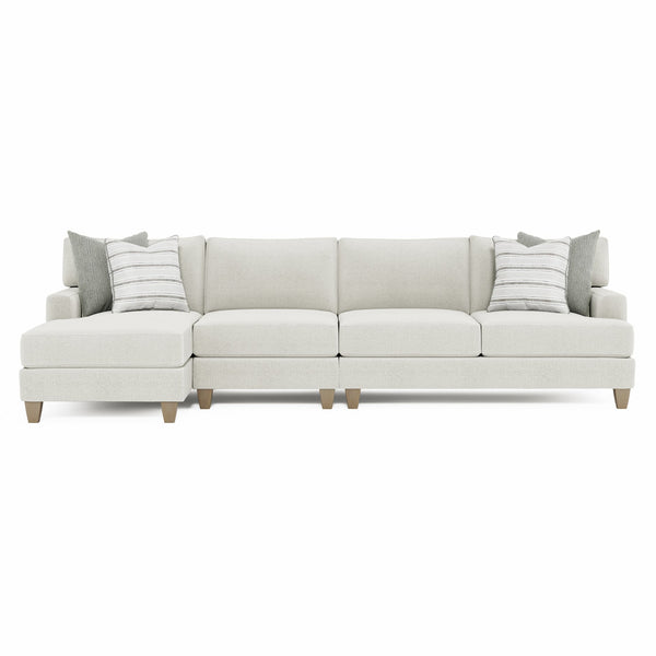 Bernhardt Bernhardt Mila 3-Piece Sectional With Left-Facing Chaise, Deep Plush Seating, Tapered Legs, Made-To-Order K1984
