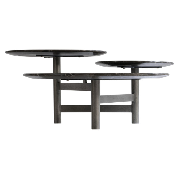 Bernhardt Bernhardt Nez Emperador Marble Cocktail Table — Multi-Level Organic Silhouette, Graphite Base 321026