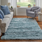 Feizy Rugs Indochine Plush Hand-tufted Polyester Shag Rug - Luxurious High Pile For Contemporary Spaces Blue,Silver Polyester 4944550flaq000f50