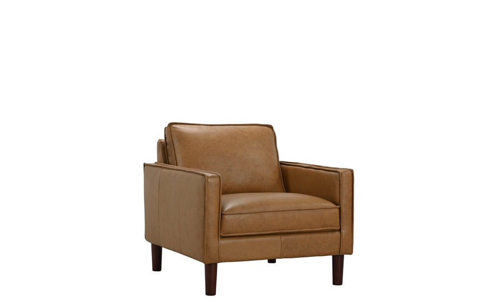 Porter Designs Porter Soria Top-grain Leather Chair – Luxurious Mid-century Modern Comfort In Brown For Timeless Style Brown Leather 02-204-03-8760