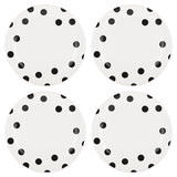 Kate Spade Deco Dot 4-Piece Dinnerware Set, Chic Polka Dot Design, Microwave & Dishwasher Safe