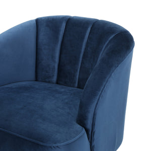 English Elm Chair Velvet Club Seat with Channel Stitching and Rubberwood Legs for Modern Interiors 61714.00