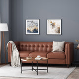 Christopher Knight Home® - Noble House - Pondway Contemporary Faux Leather Tufted 3 Seater Sofa