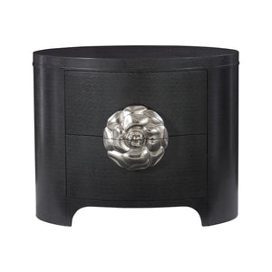 Bernhardt Bernhardt Figured Onyx Silhouette Nightstand With Soft-Close Drawers & Camellia Pulls, 35.25"W 307228