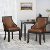 Christopher Knight Home® - Noble House - Thurber Contemporary Upholstered Birch Wood Dining Chairs - Set of 2