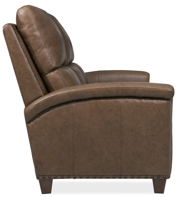 Hooker Furniture Julian Top Grain Leather Power Reclining Sofa with Zero Gravity and Nailhead Trim SS831-PHZ3-088