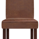 Hearth and Haven Upholstered Faux Leather Dining Chair B136P159796 Light Brown