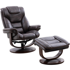 Parker House Parker Living Monarch - Truffle Manual Reclining Swivel Chair and Ottoman Truffle 90% Polyester, 10% PU (W) MMON#212S-TRU