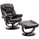 Parker Living Monarch - Truffle Manual Reclining Swivel Chair and Ottoman