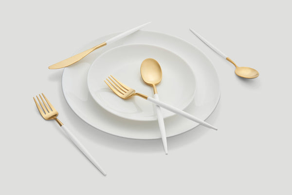 Lenox Cambridge Mazzy Gold with White-Handle 20-Piece Flatware Set NO COLOR METAL 306320CKG12DS